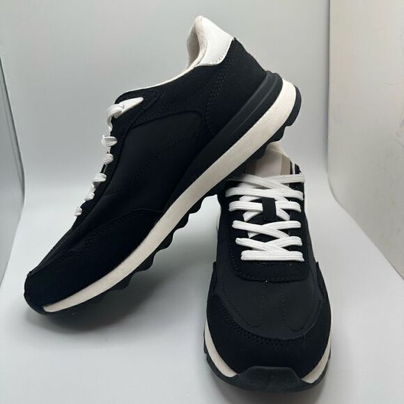 CUSHIONAIRE Women's lace up Nylon Sneaker +Comfort Foam 8 BLACK - Picture 7 of 7